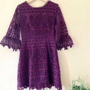 Lace long sleeve dress
